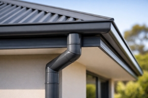 dark roof with colorbond downpipe in Perth, WA