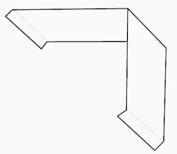 100X100 Corner Flashing Zincalume