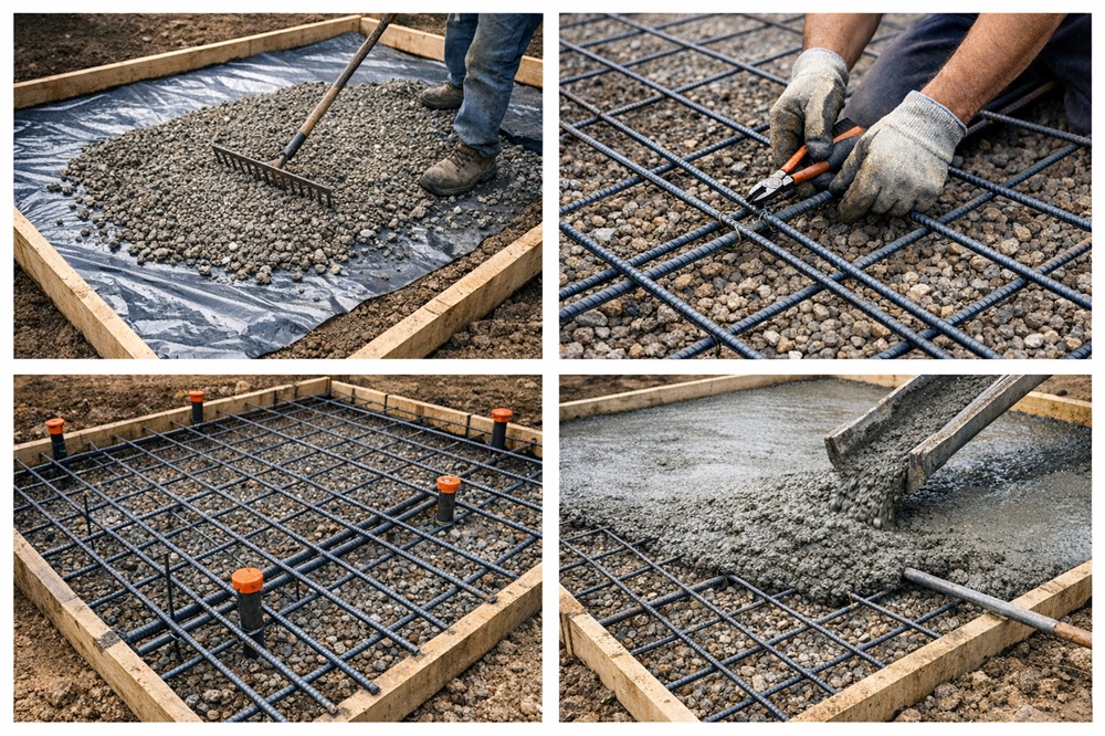 Reinforcing cement slabs