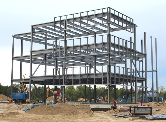 Construction build with steel