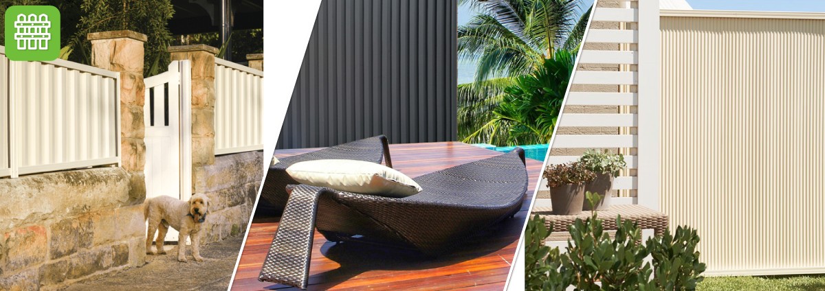 banner showing three different fencing options